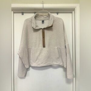Prana Beige Quarter-Zip Pullover
